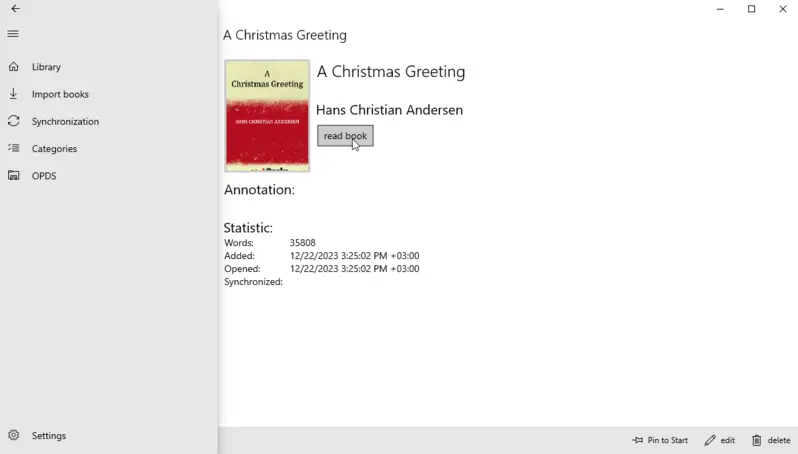 Fiction Book Reader 2